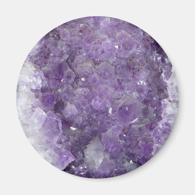Imã Ametist Geode - Violet Crystal Gemstone (Frente)