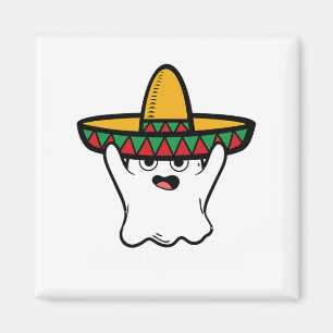 Imã Amighost Spooky Halloween Fantasma Mexicana Sombre