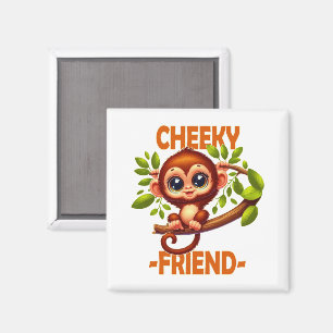 Imã Amigo Cheeky trocadilho Macaco-Bebê Bonito em um d