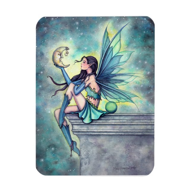 Ímã Amigo da Lua Fairy Fantasy Cartão de Saudação (Vertical)