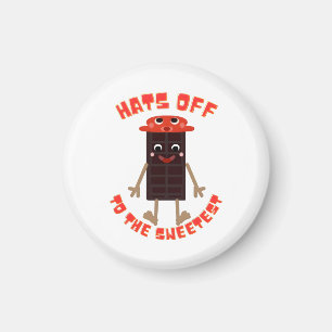 Imã Amigo de Barra de Chocolate Fofo: Barra de Chocola