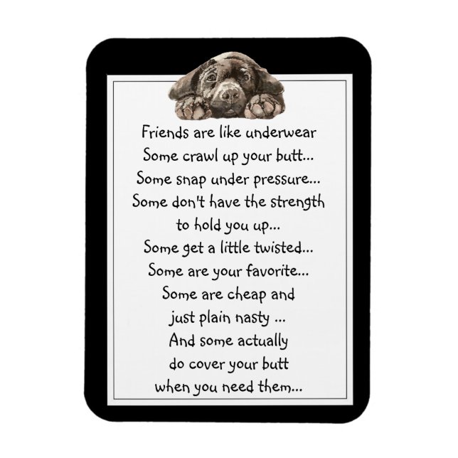 Ímã Amigo divertido é como uma citação de roupa íntima (Vertical)