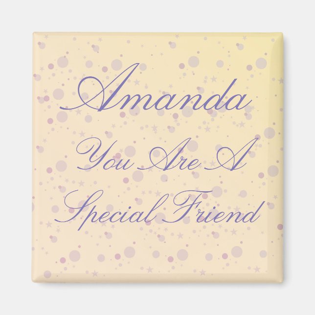 Imã Amigo Especial Personalizado Magia Roxa (Frente)