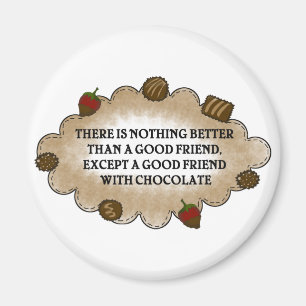 Imã Amigos com chocolate