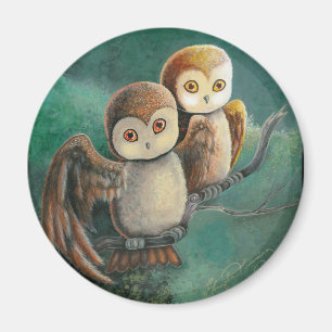 Imã Amigos da Coruja Arte de Coruja