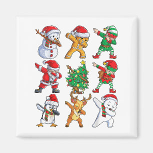 Imã Amigos de Papai Noel Dabbing Elfos Natal Meninos M