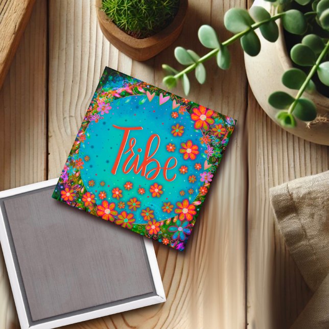 Imã Amigos Florais de Tribo Diversos Inspirivência Mag (Criador carregado)