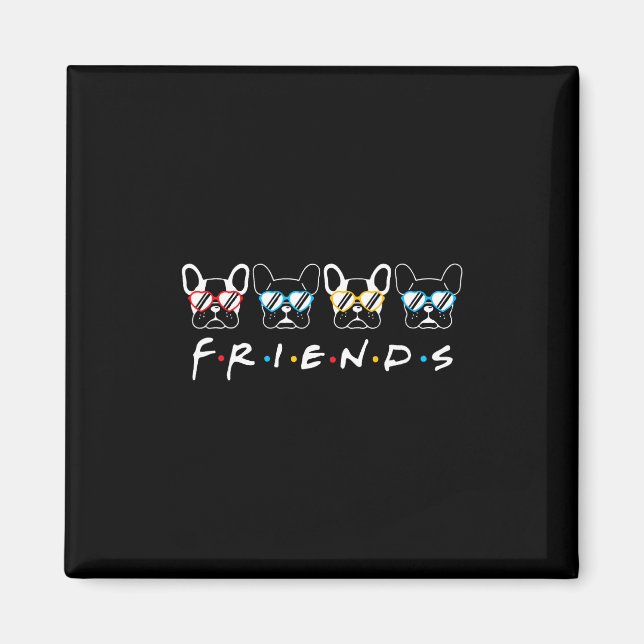 Imã Amigos franceses Bulldog Lover Gift (Frente)