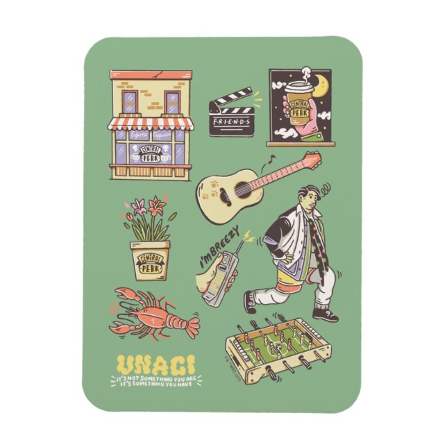 Ímã AMIGOS™ | Ícones de desenho gráfico (Vertical)