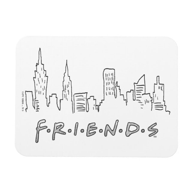 Ímã AMIGOS™ | Nova Iorque Silhouette (Horizontal)