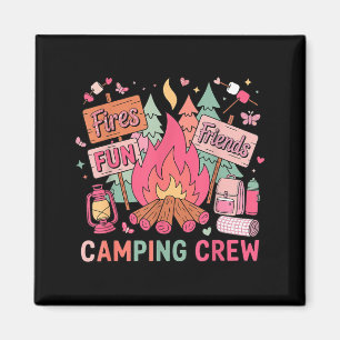 Imã Amigos Retro Fogo Acampamento Divertido Fogueira R