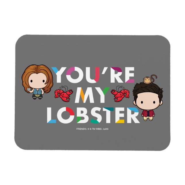 Ímã AMIGOS™ | Ross & Rachel Lobster Chibi (Horizontal)