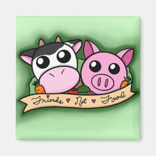 Imã Amigos Vegetarianos/Veganos-sem-Comida