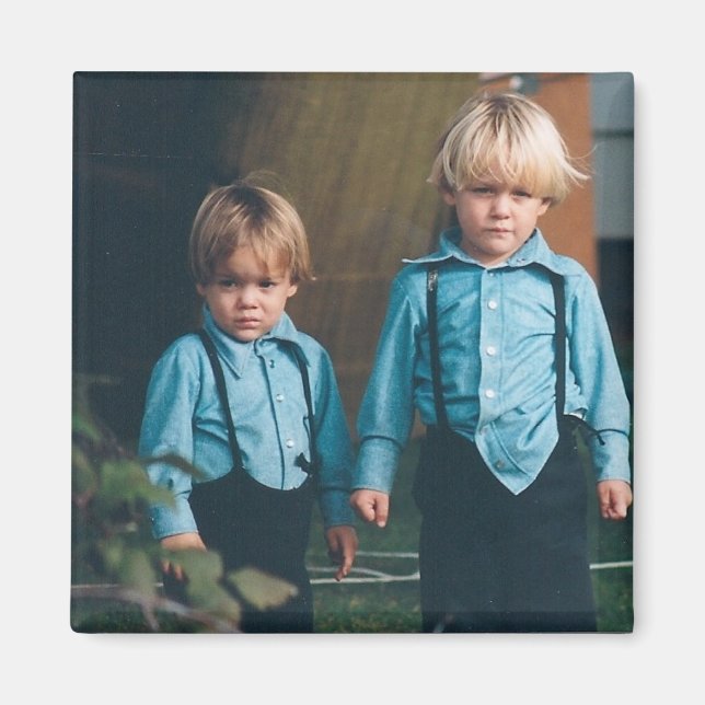 Imã Amish Kids Lancaster County PA Magnet (Frente)