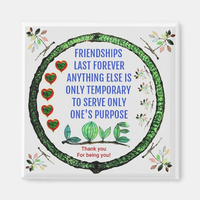 Imã Amizade Magnet para manter amigos juntos! (Frente)