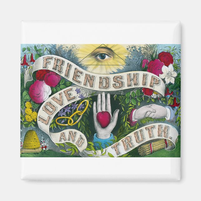 Imã Amizade ou o olho que vê tudo - Símbolo de vinheta (Frente)