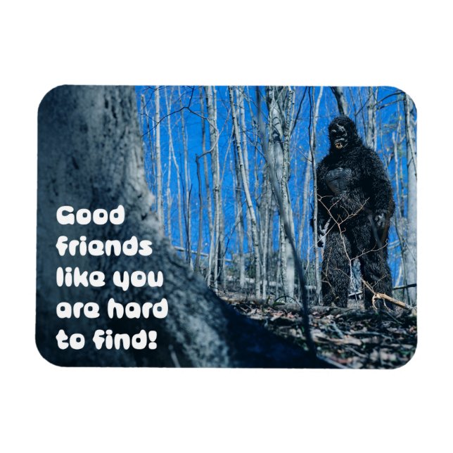 Ímã Amizade Para Qualquer Bigfoot na Floresta humor  (Horizontal)