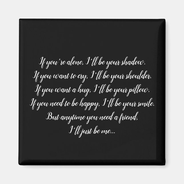 Imã Amizade Poem Magnet (Frente)