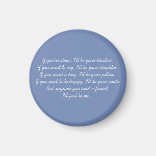 Imã Amizade Poem Magnet