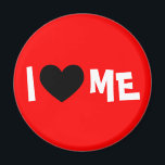 Imã Amo-me Magnet<br><div class="desc">Design de coração vermelho brilhante para amantes de 1) pessoas que se amam e 2) pessoas que amam o estado do Maine.</div>