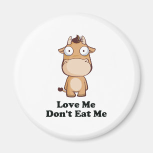 Imã Amo-me Não Coma Design de Vaca