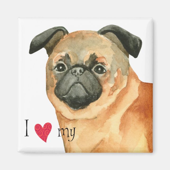 Imã Amo o meu Petit Brabancon (Frente)