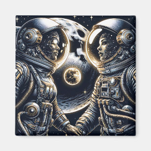 Imã Amo Você para a Lua e de Volta Astronautas