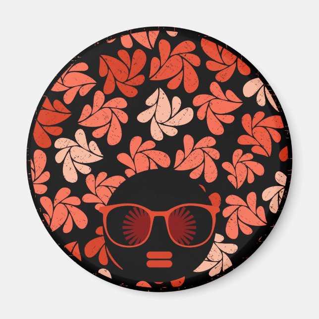 Imã Amor Afro Almofada Vermelho Coral (Frente)