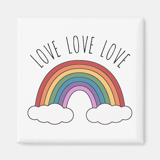 Imã Amor Arco-íris Amor Amor (Frente)