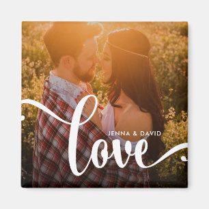 Imã Amor branco à moda da folha de prova com foto