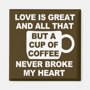 Imã Amor Café Pausa Meu Coração