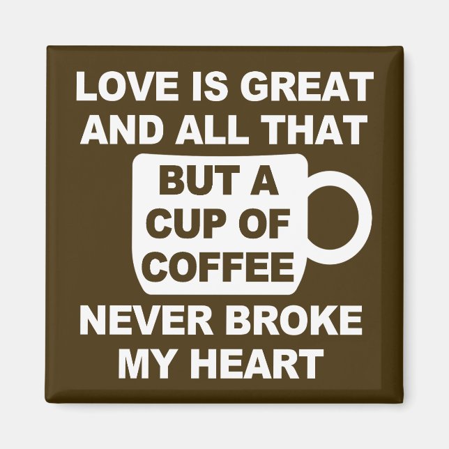 Imã Amor Café Pausa Meu Coração (Frente)