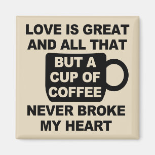 Imã Amor Café Pausa Meu Coração