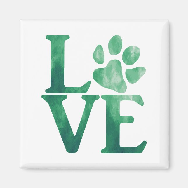 Imã Amor Clássico Verde (Frente)