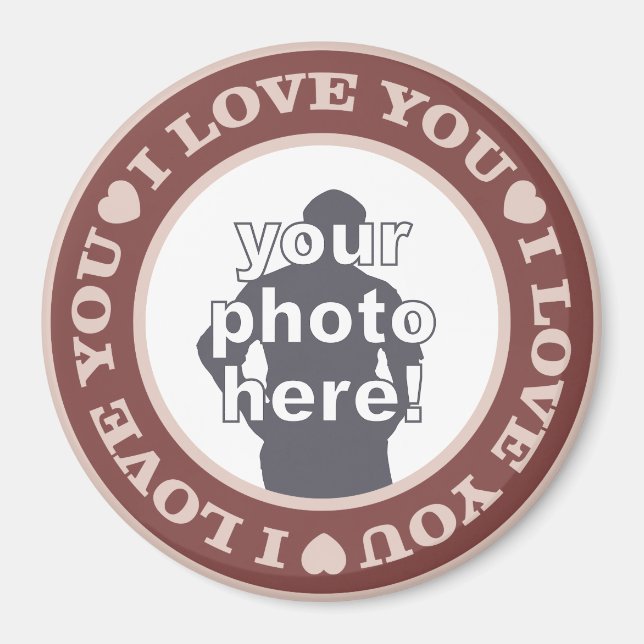 Imã AMOR COM O SEU ímã personalizado FOTO (Frente)