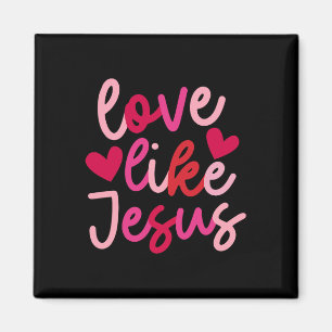 Imã Amor Como Jesus Coquette Coração Cruz Cristã Val