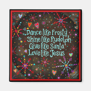 Imã Amor como Jesus floco de neve