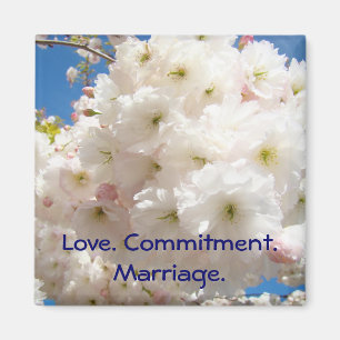 Imã Amor. Compromisso. Casamento. Magnet Blossoms