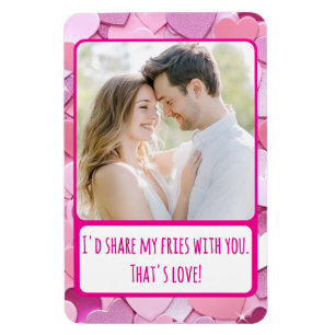 Ímã Amor Confetti Coração Compartilha Minhas Fries Fle