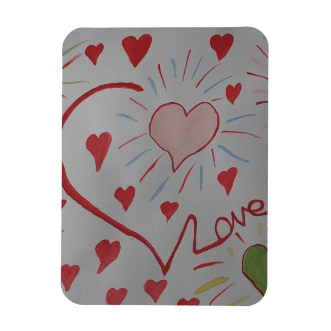 Ímã Amor Corações Fotografia Flexível (Vertical)