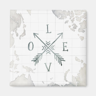 Imã Amor da aventura III   do Wanderlust da aguarela