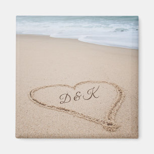 Imã Amor da praia do monograma   mim