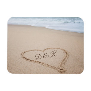 Ímã Amor da praia do monograma   mim
