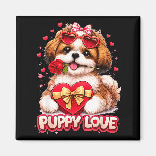 Imã Amor de Cachorrinho Dia dos Namorados Shih Tzu Cac