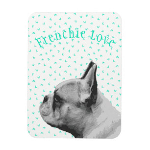 Ímã Amor de Frenchie - teste padrão do buldogue