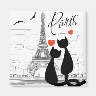 Imã Amor de gato em Paris