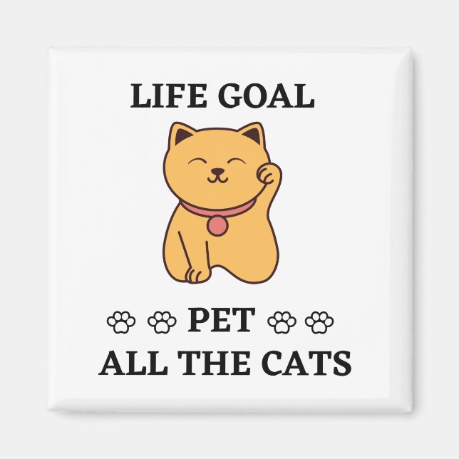 IMÃ AMOR DE GATO ENGRAÇADO POR TODOS OS GATOS (Frente)