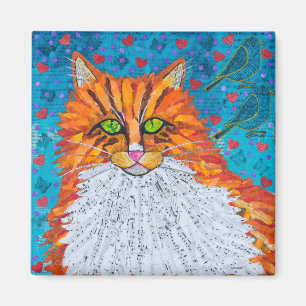 Imã Amor de Gato Laranja