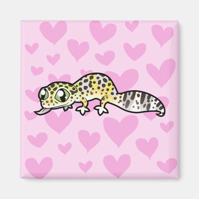 Imã Amor de Lagartixa Leopardo (Frente)