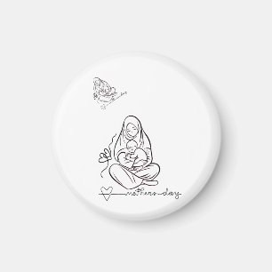 Imã Amor de Mãe Design Bonito
